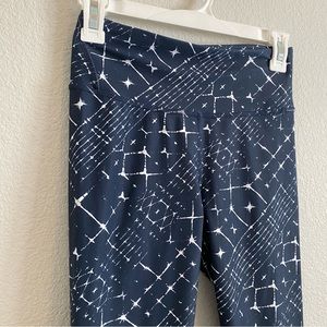 Manduka Star Gaze Leggings Navy White Size Small